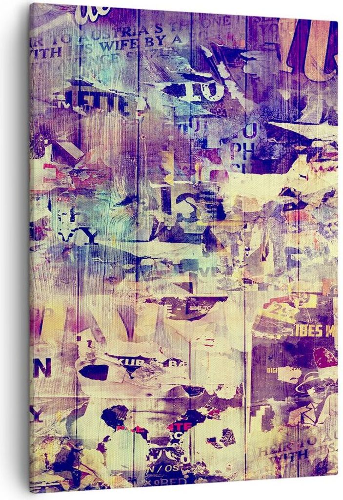 Bild auf Leinwand - Leinwandbild - Einteilig - Graffiti modern - 50x70cm - Wand Bild - Wanddeko - Wandbilder - Leinwanddruck - Kunstdruck - Wanddek...