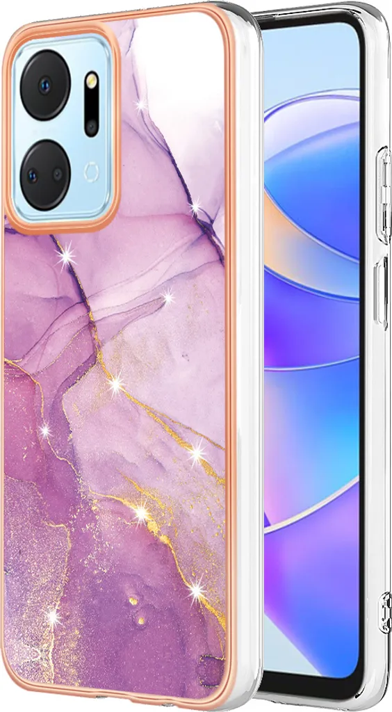 Cover Honor X7a Antiurto Marmo Rosa - Protezione Sottile e Cool