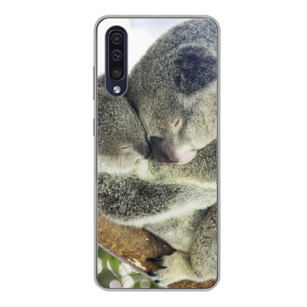 MuchoWow Handyhülle Schutzhülle Hülle für Samsung Galaxy A50 Koalas - Plüschtier - Tiere - Kinder - Jungen - Mädchen Silikon Softcase Handy...