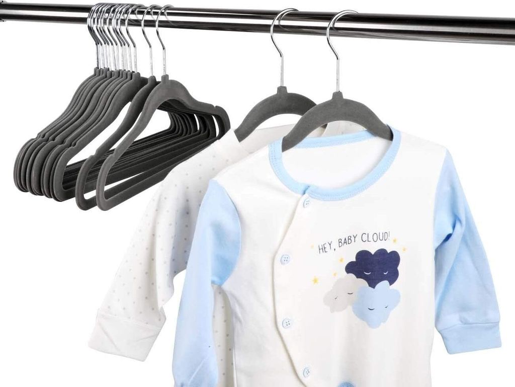 20 Stück Samt Kleiderbügel Anti-Rutsch Kinder Kleiderbügel Produktbild 5