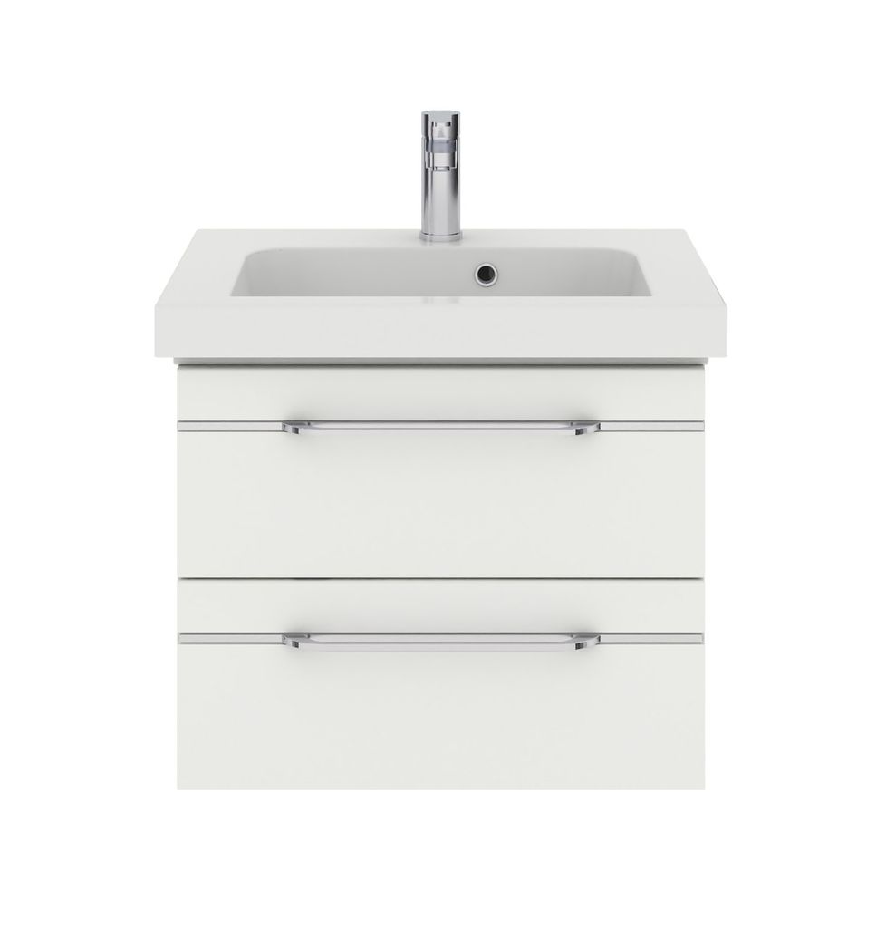 PELIPAL Balto Sprint Bad Möbel / Weiß Hochglanz , Waschtisch + Unterschrank 65 cm