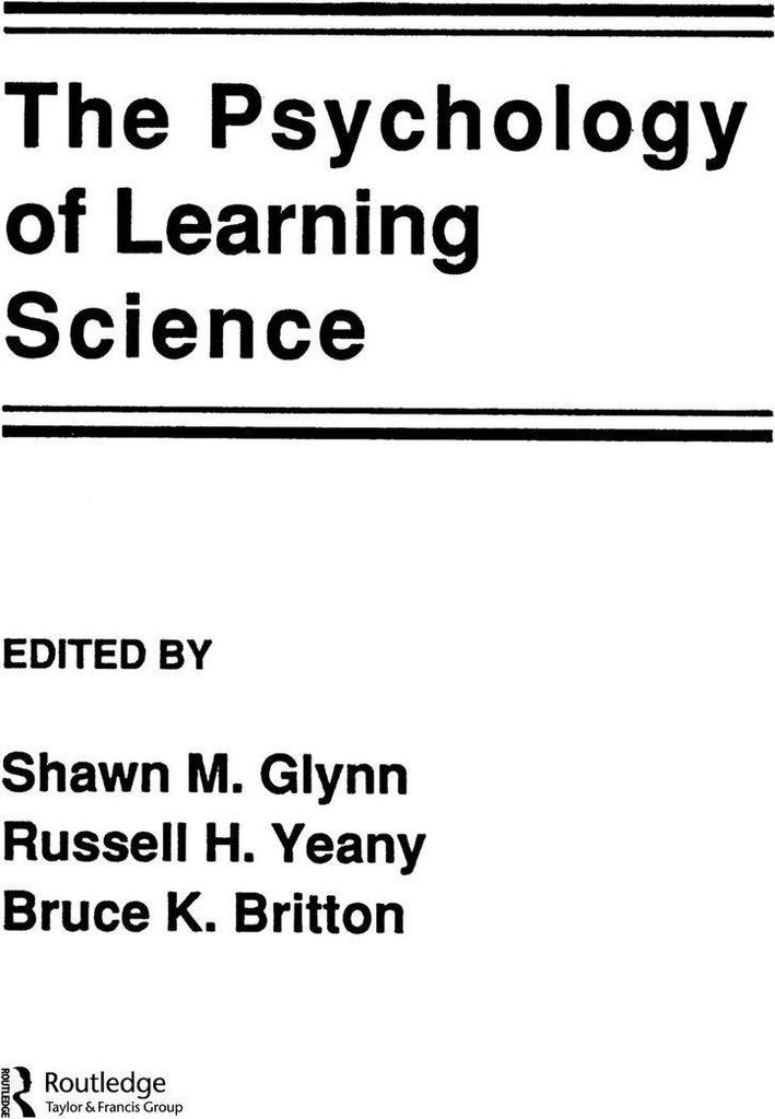 The Psychology of Learning Science