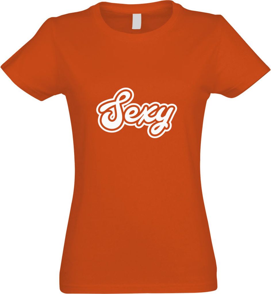 Kiwistar - T-Shirt tailliert - Damen - orange - y appeal Ausstrahlung - mit Motiv Bedruckt - Funshirt Design - Sport - Freizeit - Damen - XL