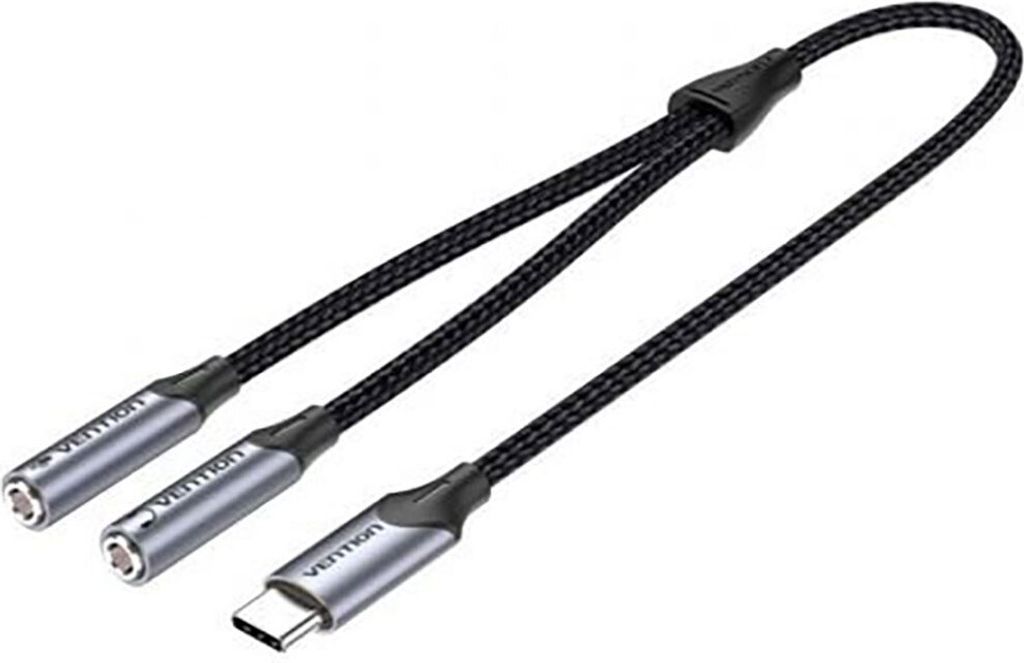 Vention BGPHY, 3.5mm TRS, Weiblich, USB Typ-C, Männlich, 0,3 m, Schwarz