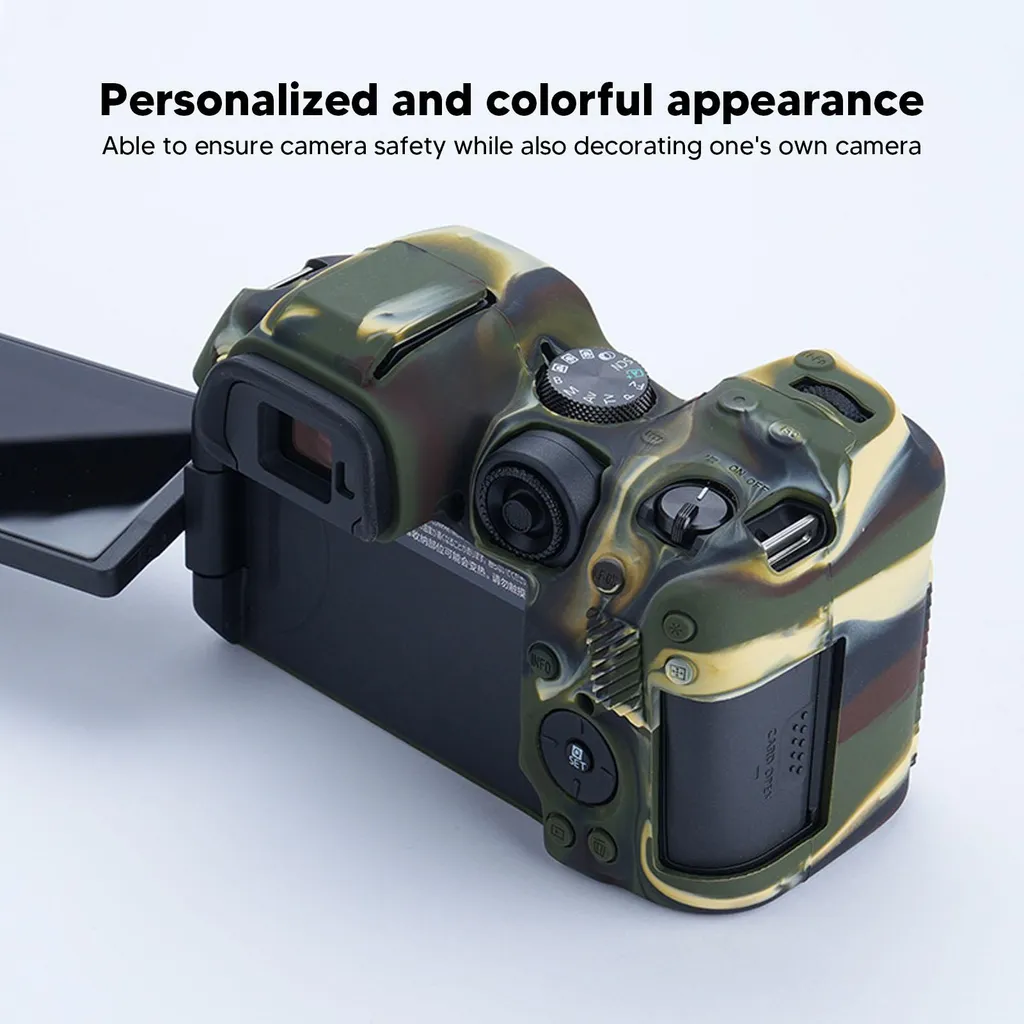 Custodia Gomma Silicone Canon EOS R7 Camouflage - Accessorio Originale