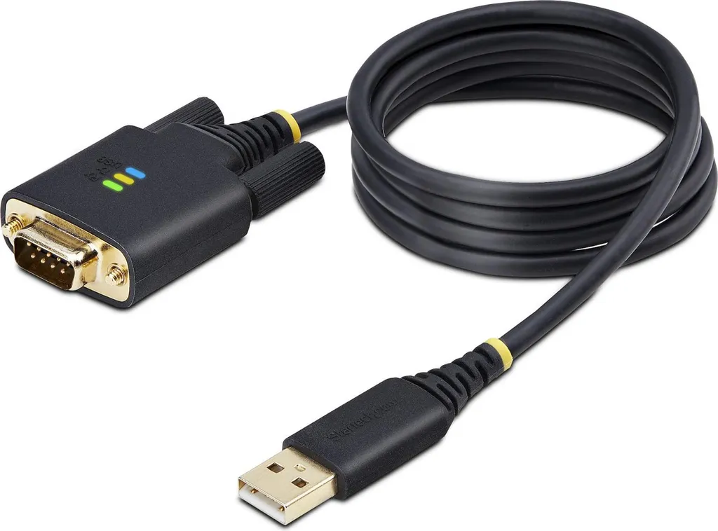 StarTech.com Cavo da USB a seriale 1m, Ritenzione COM, Viti/dadi intercambiabili, Adattatore USB-A a DB9 RS232 Protezione ESD, Windows/macOS/Linux