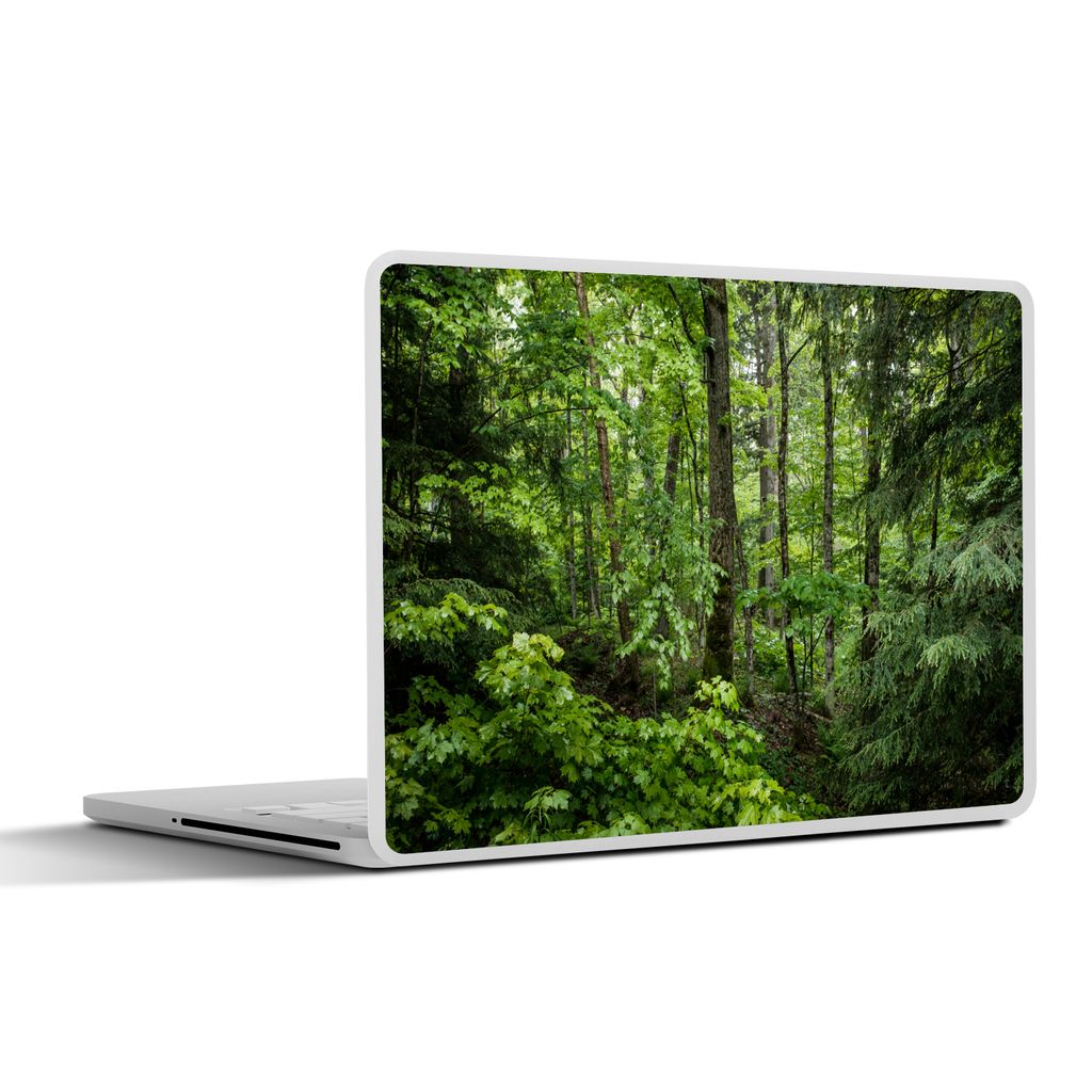 MuchoWow Laptop Aufkleber Sticker Cover Wald - Baum - Grün 31x22.5 cm - Laptop-Deko