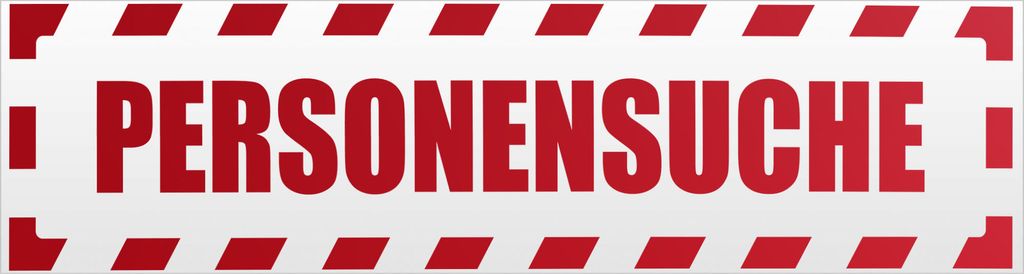 Kiwistar Personensuche gestreift Magnetschild Schild magnetisch - 30cm Rot - reflektierend - Magnetfolie für Auto PKW Kfz