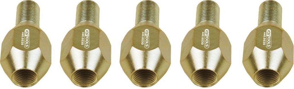 KS Tools Spezialmuttern-Satz M16x1,5, 5-tlg, 440.0530
