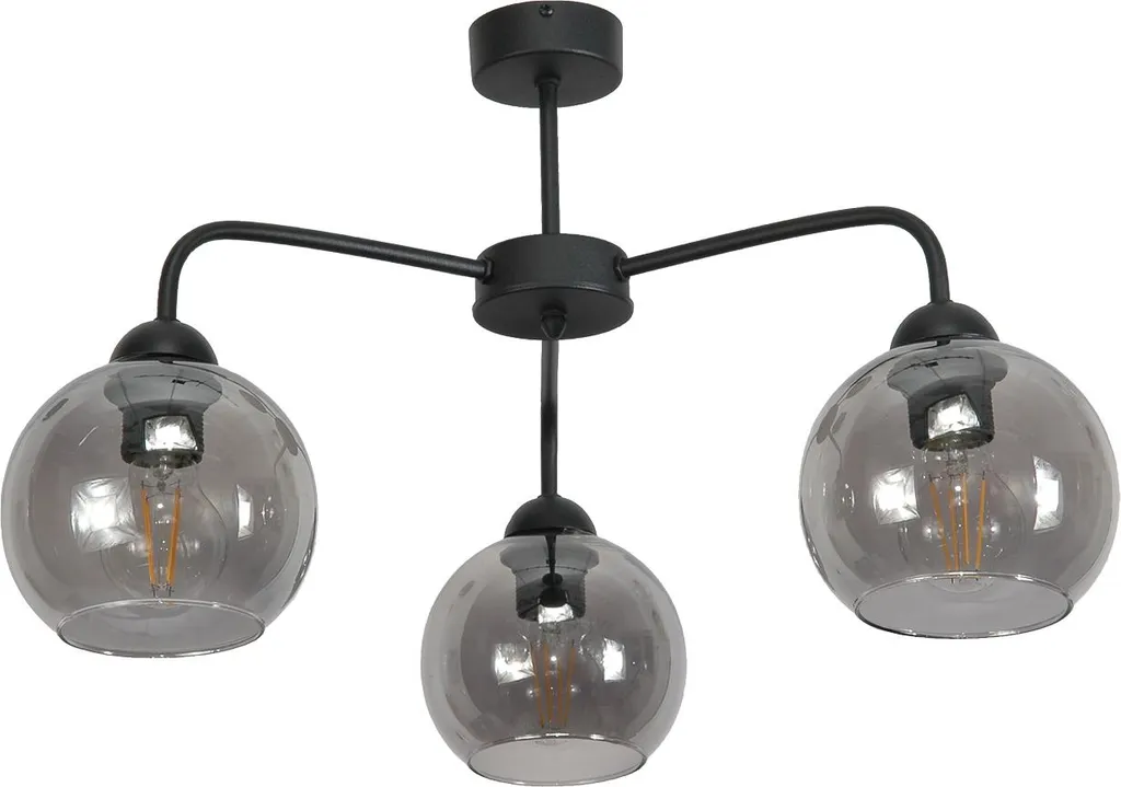 Plafonnier industriel noir ROGER idéal pour éclairage cuisine et bar