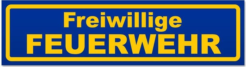 Kiwistar - Autoaufkleber - Blau - 20 x 5,3 cm - Freiwillige Feuerwehr - Hinweis Aufkleber Sticker für Auto, Kfz, Fahrrad, PKW, LKW