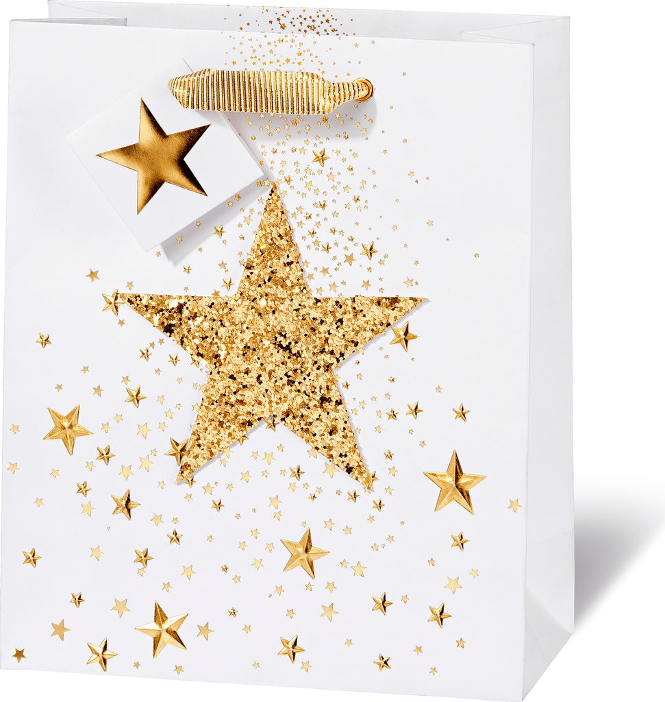 Tasche Weihnachten im Buch-Format A5 - Glitter Star