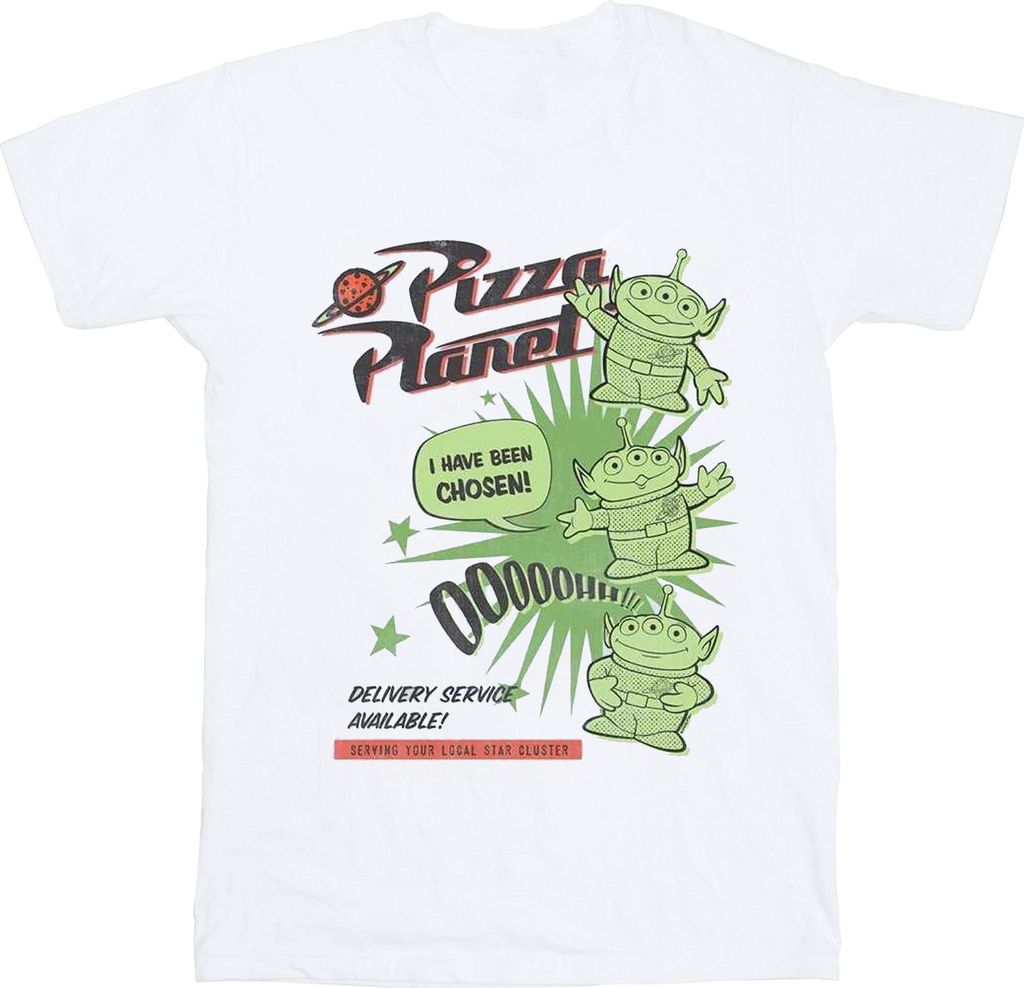 Disney - "Toy Story 4 Pizza Planet Little Green Men" T-Shirt für Mädchen BI41734 (128) (Weiß)