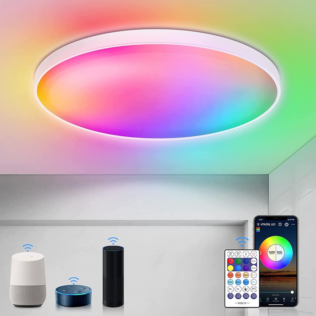 24W Smart LED Deckenleuchte Dimmbar WiFi Deckenlampe Lampe Für Alexa Google Home 