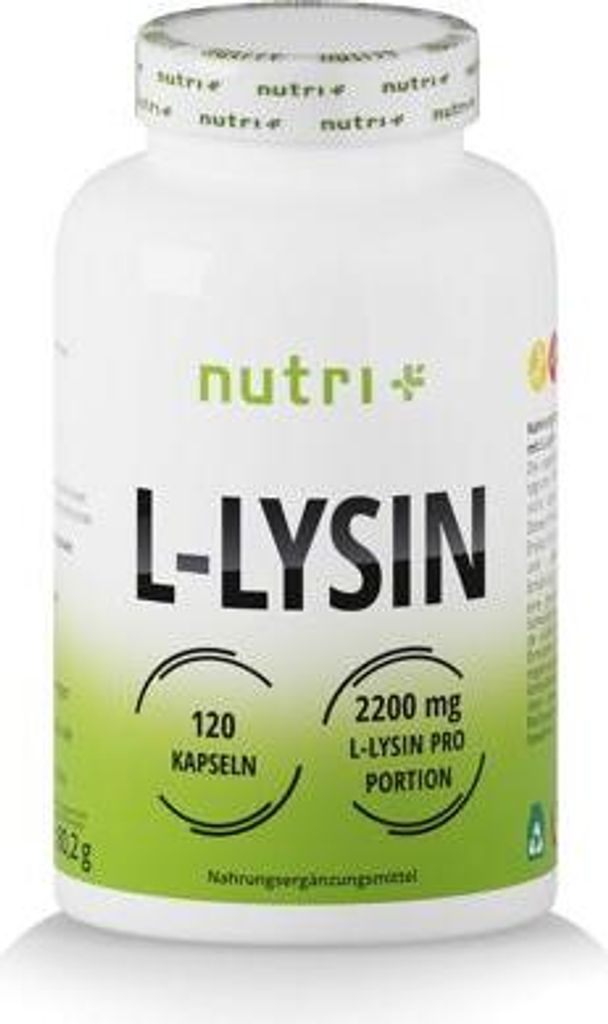 nutri+ vegane L-Lysin Kapseln, 120 Kapseln Dose Produktbild 4
