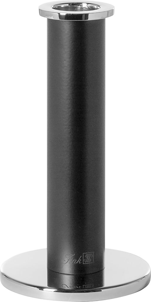 Fink STRATO, Leuchter, Edelstahl , Aluminium, Eisen, pulverbeschichtet, glatt, schwarz, silberfarben, L. 10 cm, B. 10 cm, H. 18 cm 140242