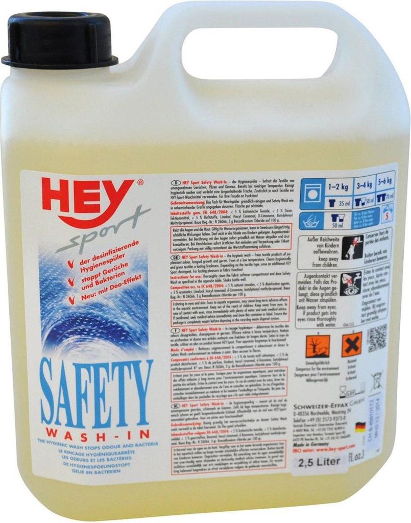 HEY SPORT SAFETY Wash-in Hygienespüler mit Langzeitwirkung Desinfizierend 2,5 l