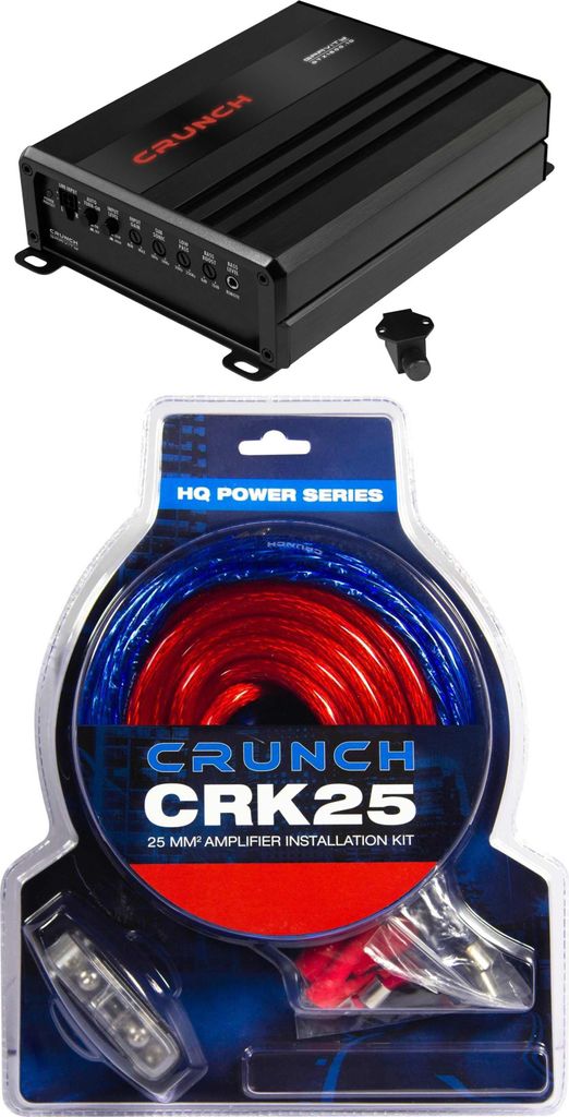 Endstufe Crunch GTX1500.1D inkl. Crunch Kabelpaket CRK25 - - Monoblock 1500W