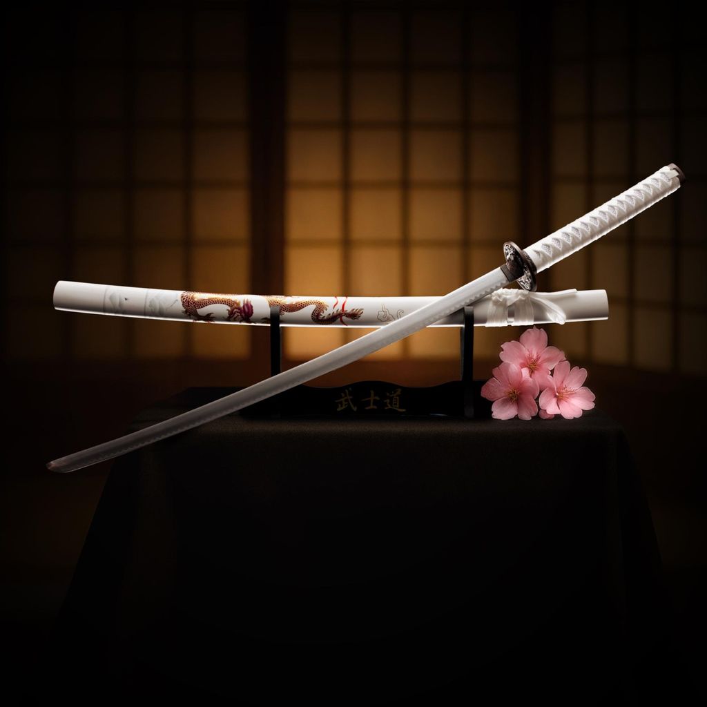 Katana véritable sabre de samouraï en acier avec un Image du produit 