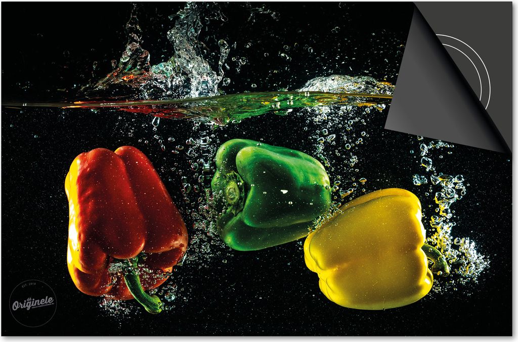 Induktionsschutz 81x52 - abdeckplatte Induktion matt- Dietrix Kochfeldschutz- Base - Splash - Paprika