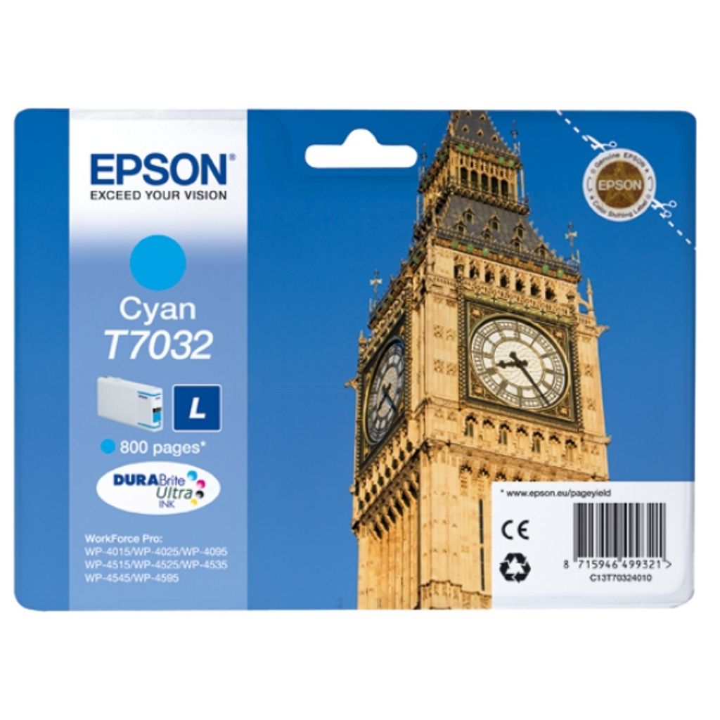 Epson T7032 - Inktcartridge / Cyaan (10 ml)