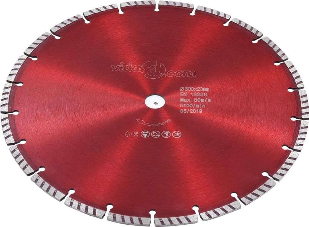 vidaXL Diamant-Trennscheibe mit Turbo Stahl 300 mm
