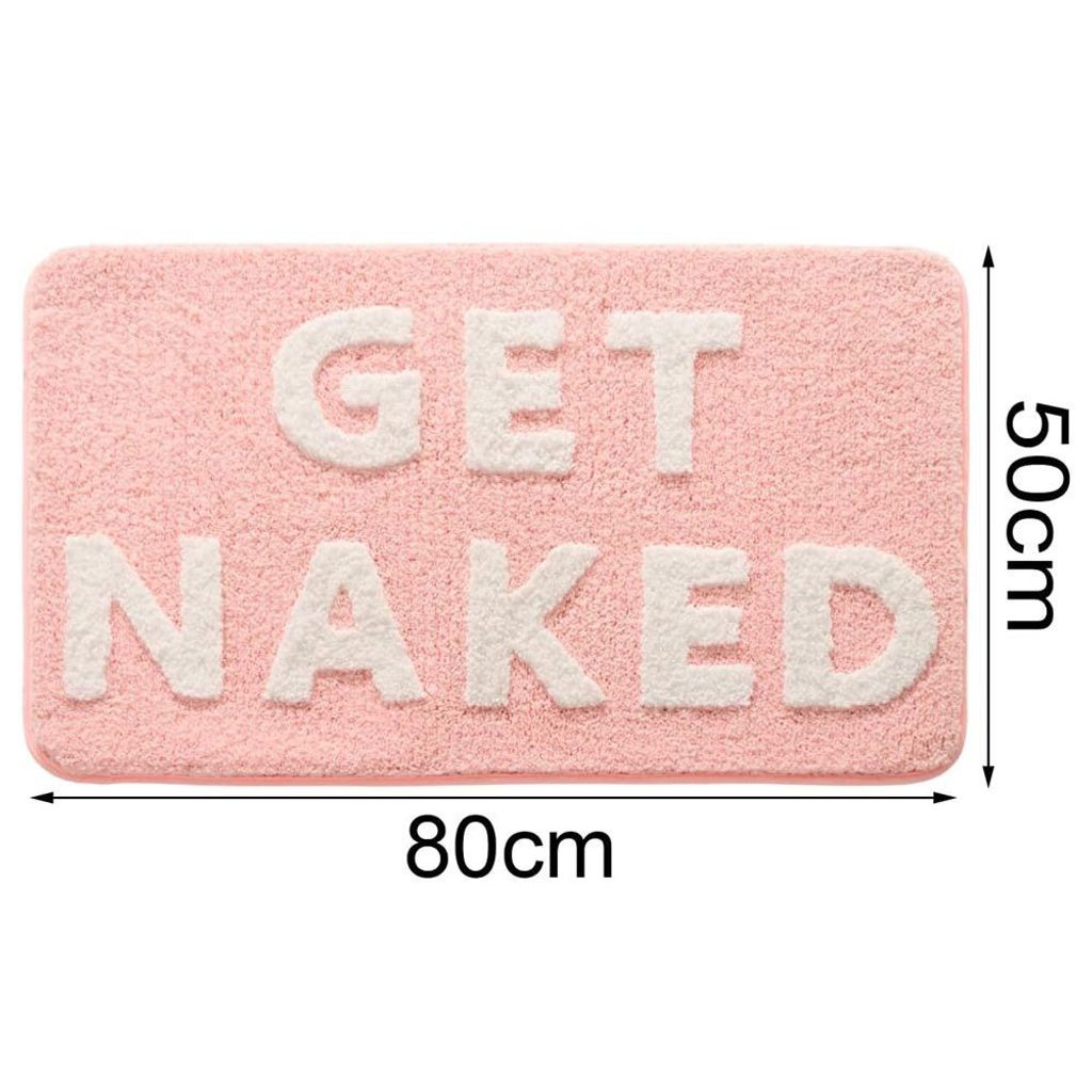 Badezimmerteppich rutschfest Waschbar Badteppich Rosa 50 x Produktbild 2