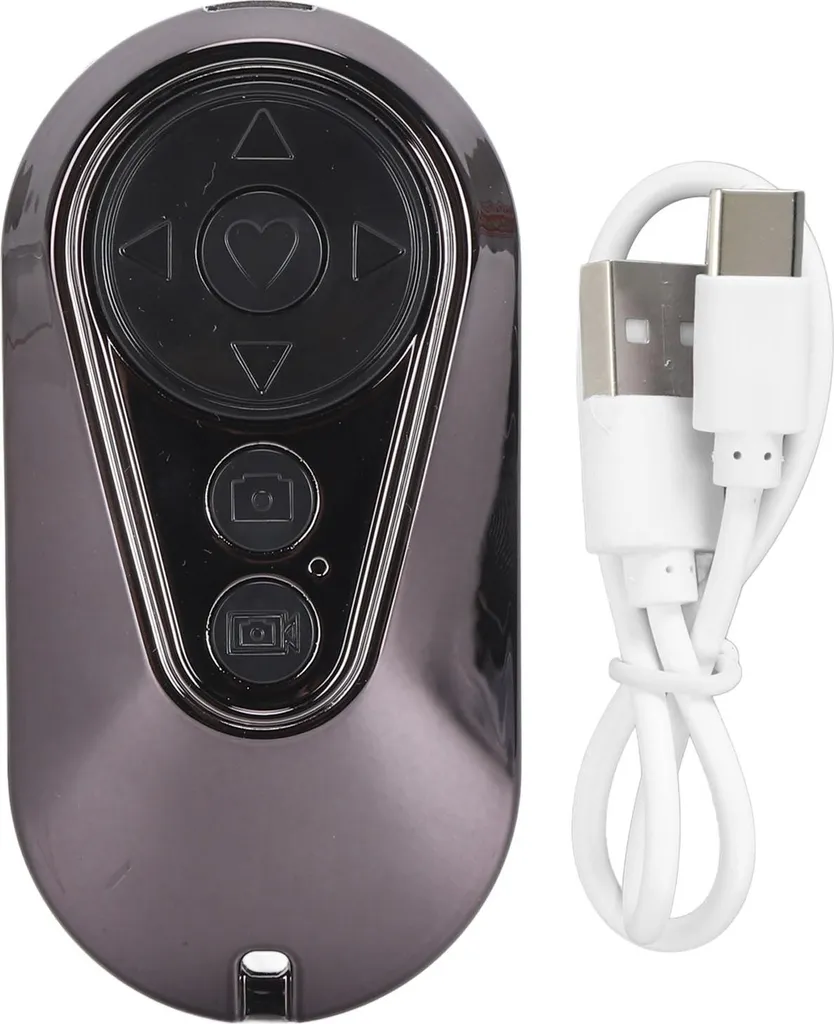 Telecomando Bluetooth Video Page Turner, Controller Emote Fingertip per Smart Clicker per Foto e Video, Controllo Dell'otturatore della Fotocamera Ad Anello (Nero