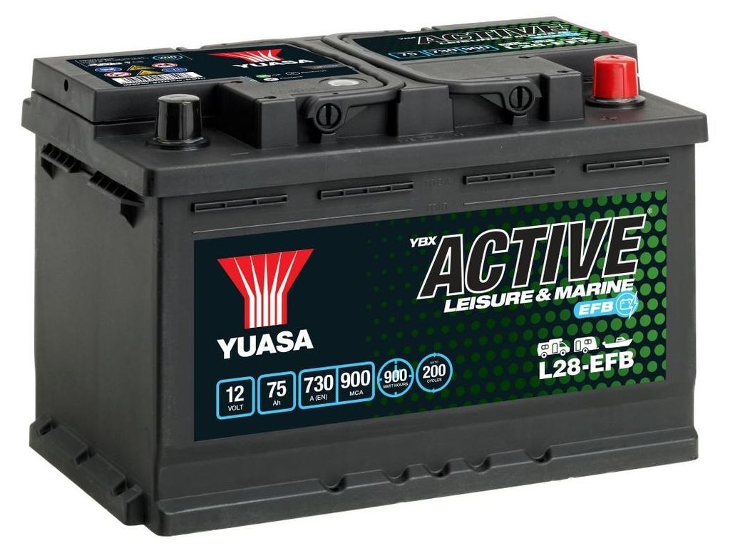 YUASA LEISURE Starterbatterie 12V 75Ah 730A/EN für Auto LKW Produktbild 