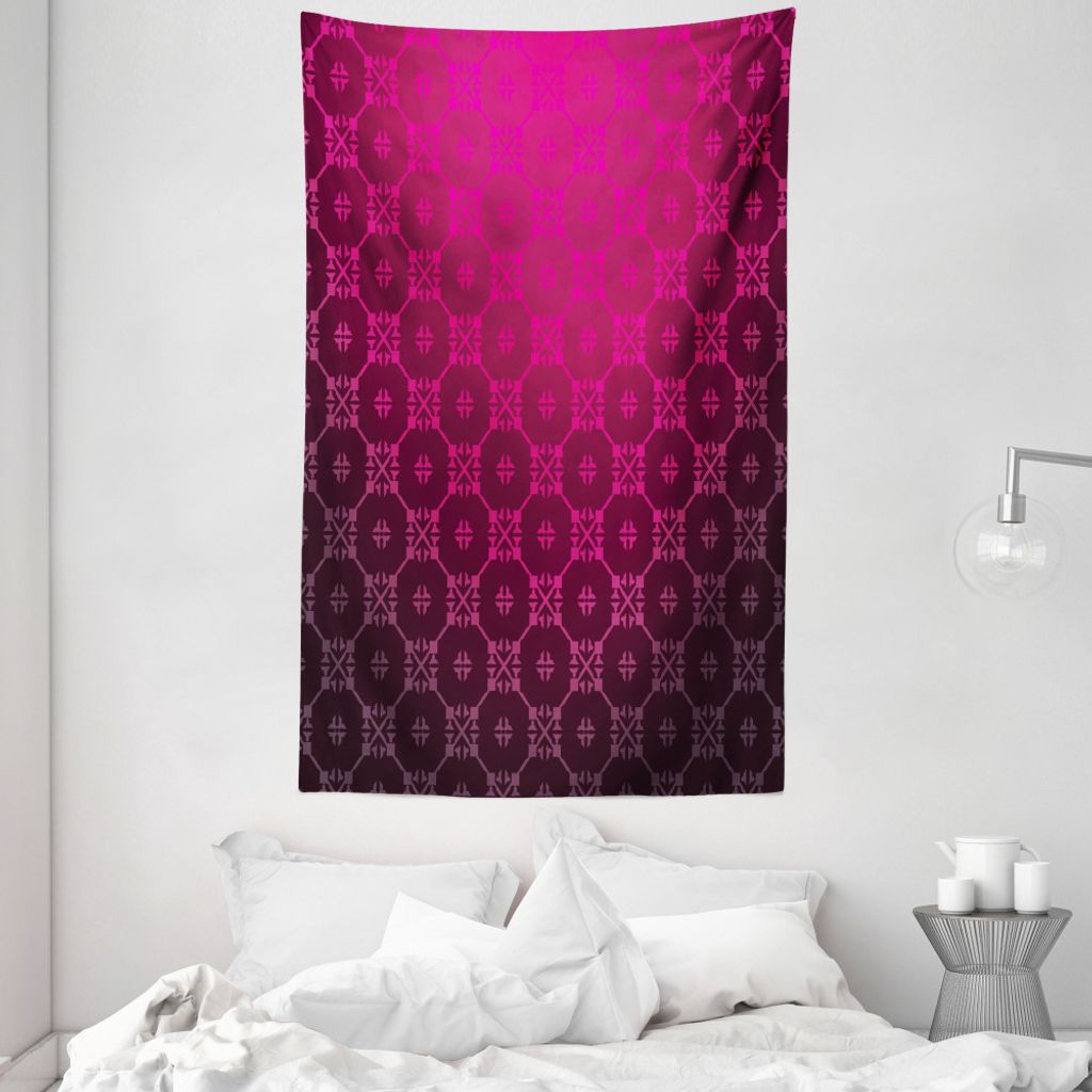 ABAKUHAUS Damast Wandteppich und Tagesdecke, Mittelalterlicher Stil Stripes aus Weiches Mikrofaser Stoff Waschbar ohne Verblassen Digitaldruck, 140...