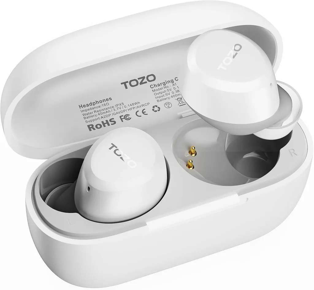 Cuffie con Archetto da Collo, Bluetooth 5.0 HIFI Audio Microfono HD IPX7 Batteria Integrata da 800 MAh Impermeabile, Auricolari Magnetici Wireless per lo Sport