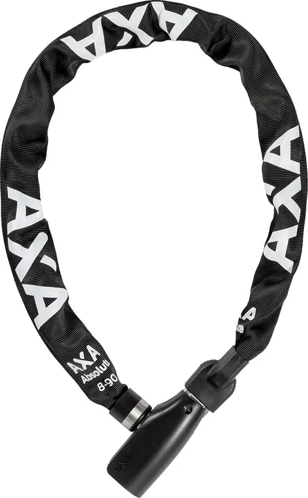 Antivol Absolute chaîne acier 8 mm gainé polyester noir 110 cm de long - 8
