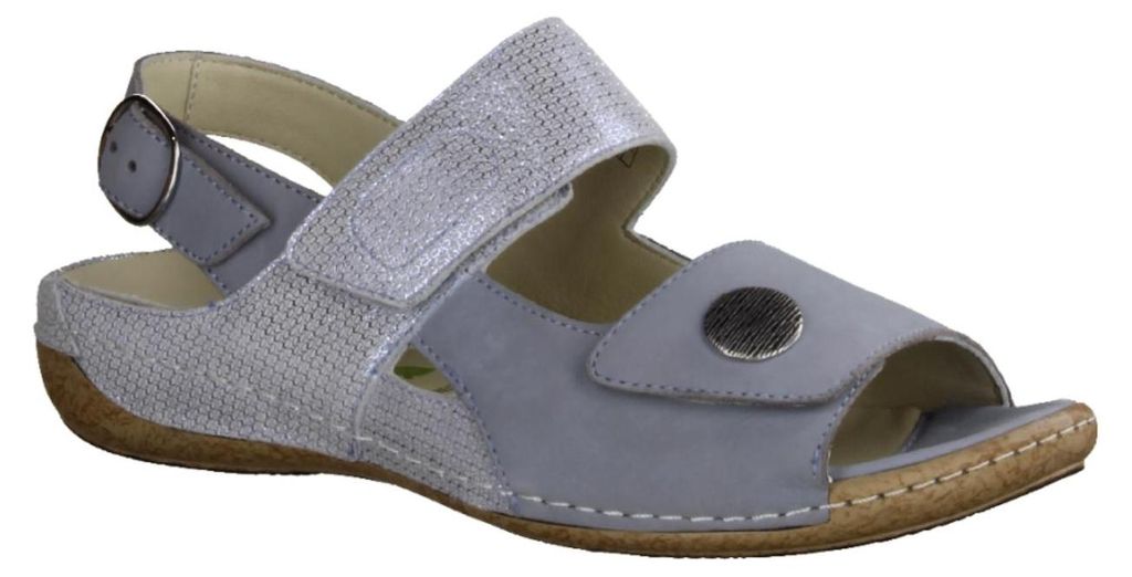 Waldläufer Heliett 342002-267 Damensandalette, Leder, Sky Produktbild 