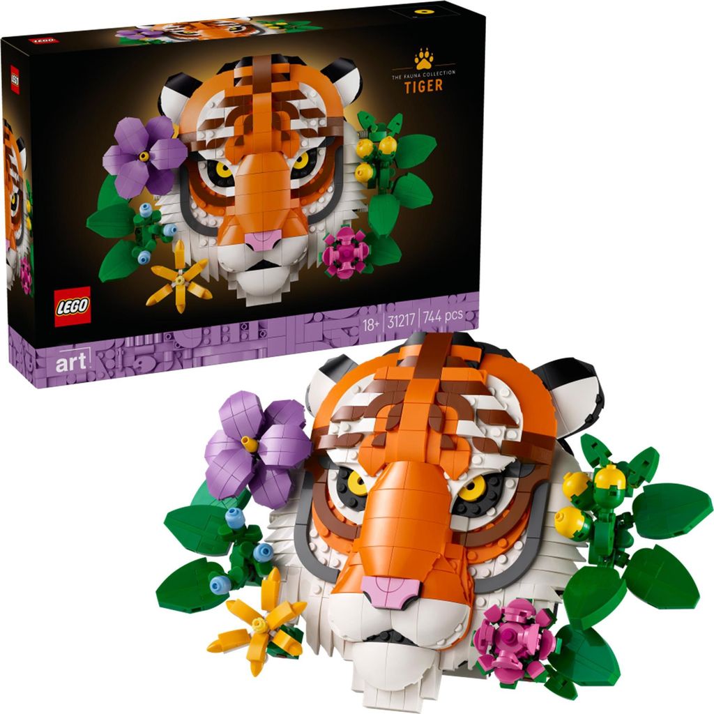 LEGO Art Fauna Collection - Tiger - Baubares 3D-Kunstwerk Produktbild 