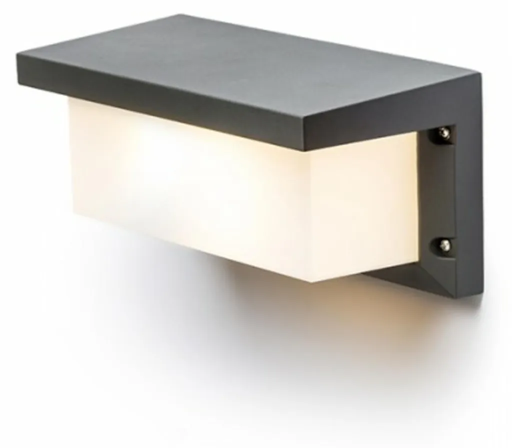 Applique Murale Extérieure Étanche IP54 HIDE RC LED E27 15W Anthracite