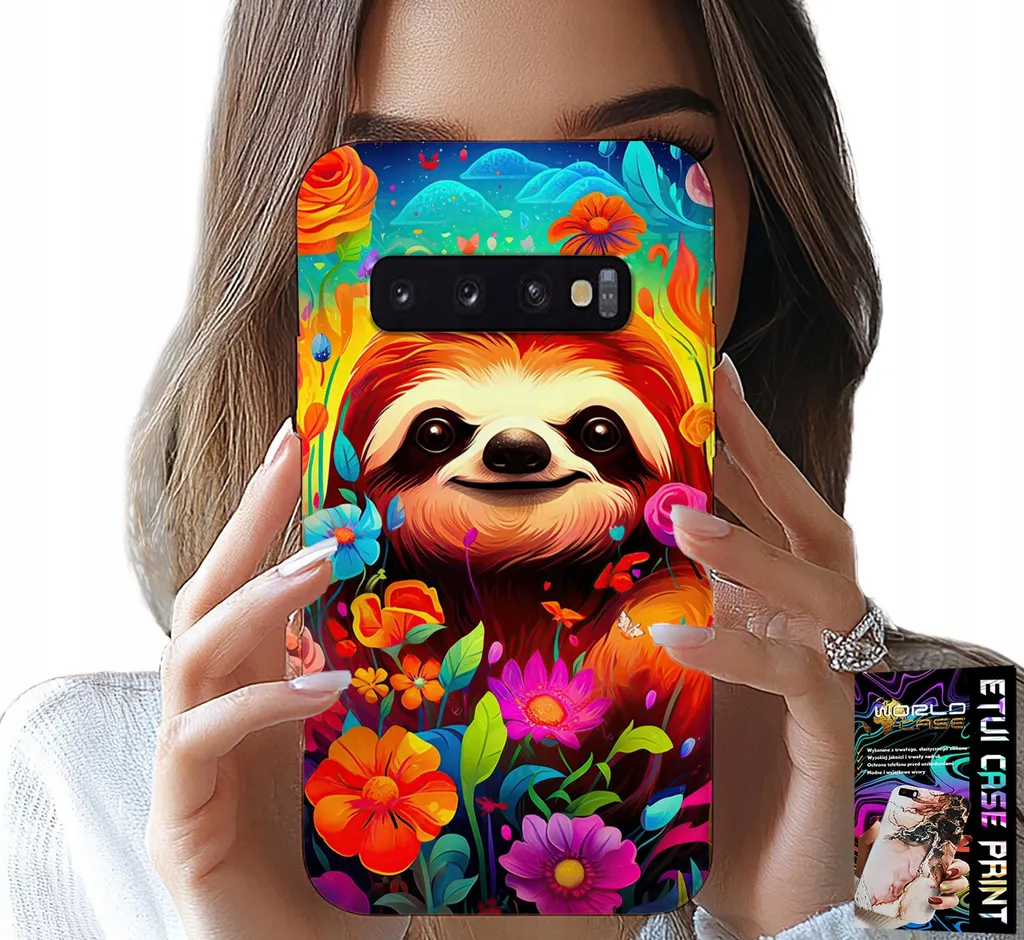 Custodia Per Samsung Galaxy S10 Plus - Disegni Di Animali Koala Colorati + Pellicola