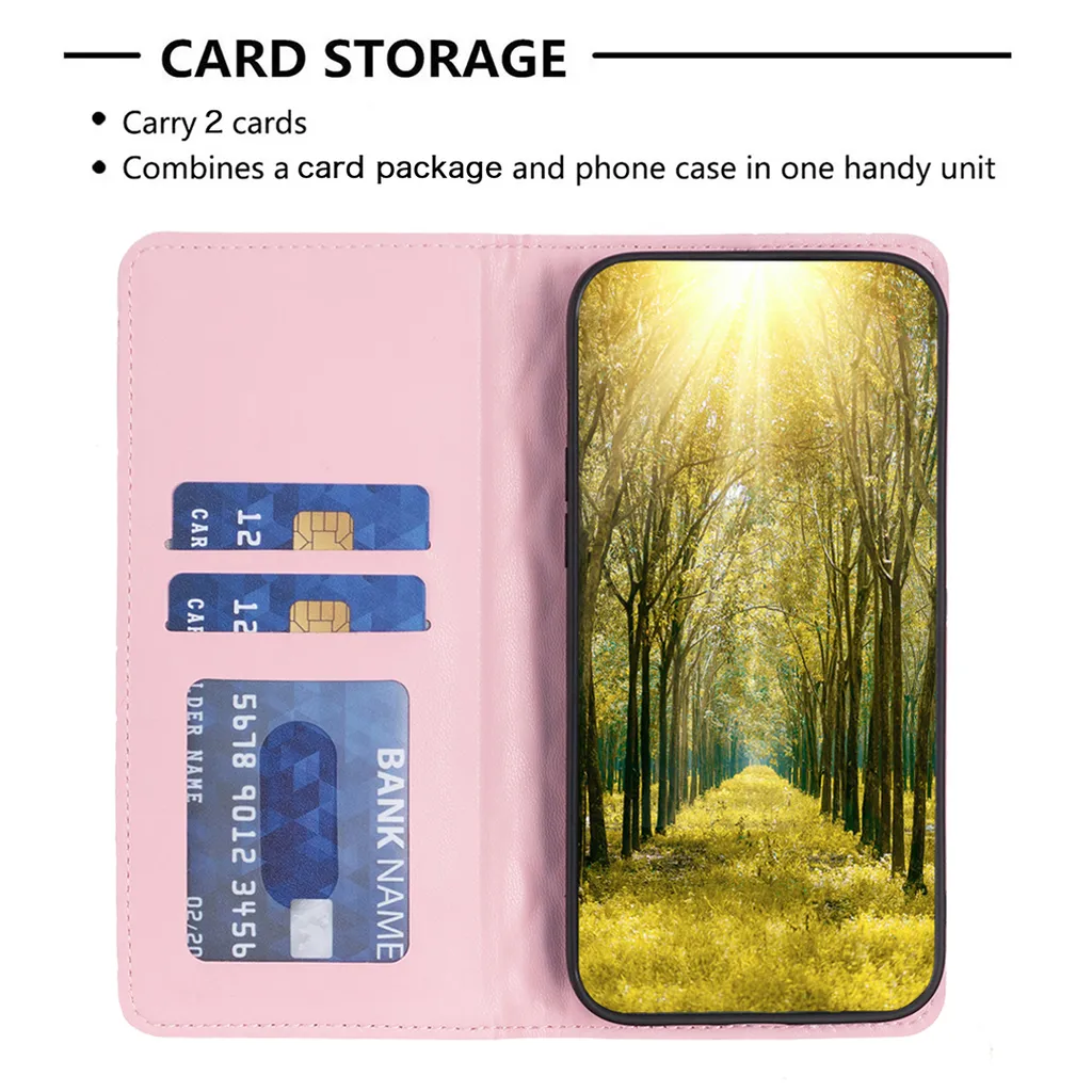 Custodia Flip iPhone 15 con Supporto e Porta Carte Pelle Rosa - 6