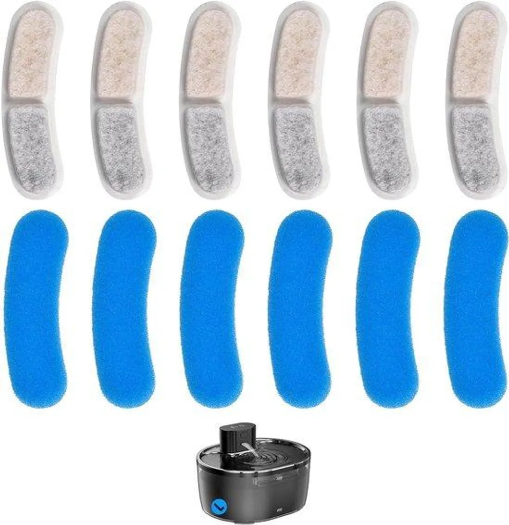 Filtre Fontaine Chat - Stop Impuretés et Odeurs - Pack 12 Pièces Complet