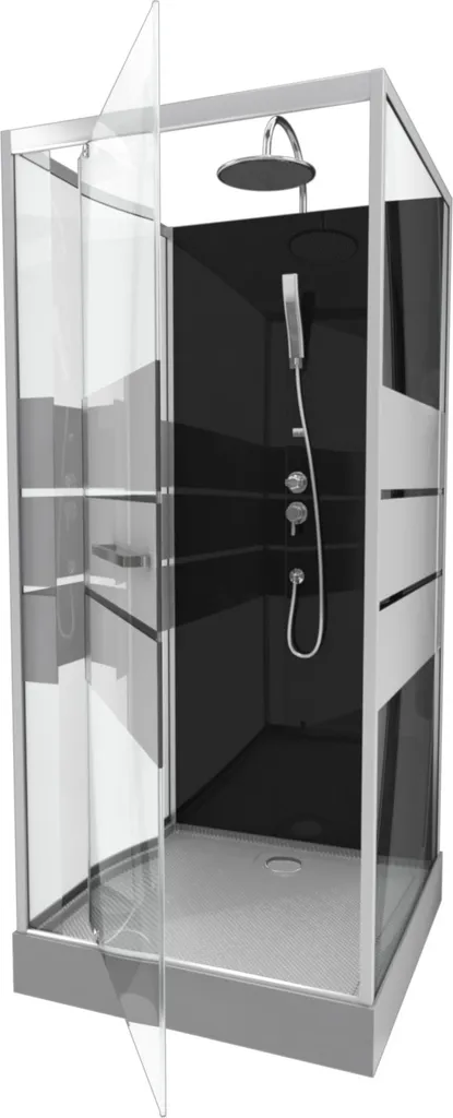 Cabine de douche carrée 90x90x225 cm SCRATCHY 90 avec accès d'angle