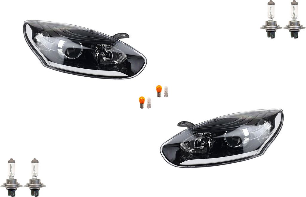 Scheinwerfer passend für Renault Megane III 14- Leuchtmittel Set Li. Re. 260601781R 260105997R Johns