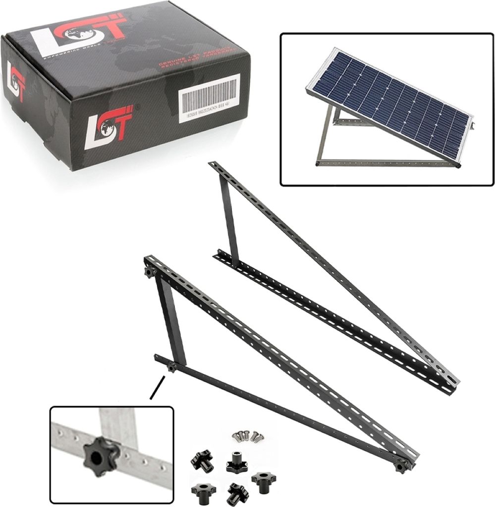 5x Aufständerung Solar Modulträger Halterung Solarständer Schwarz 118 cm