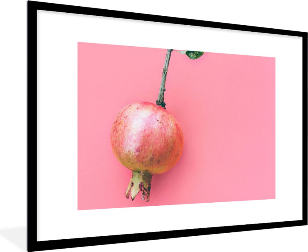 MuchoWow Gerahmtes Poster Pflanzen - Sommer - Rosa 90x60 cm - Poster mit Schwarzem Bilderrahmen Wandposter Rahmen Foto Bilder - Wanddekoration - ...