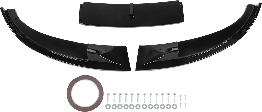 Spoiler avant BMW E60 E61 M5 noir brillant : protection et style 3pcs