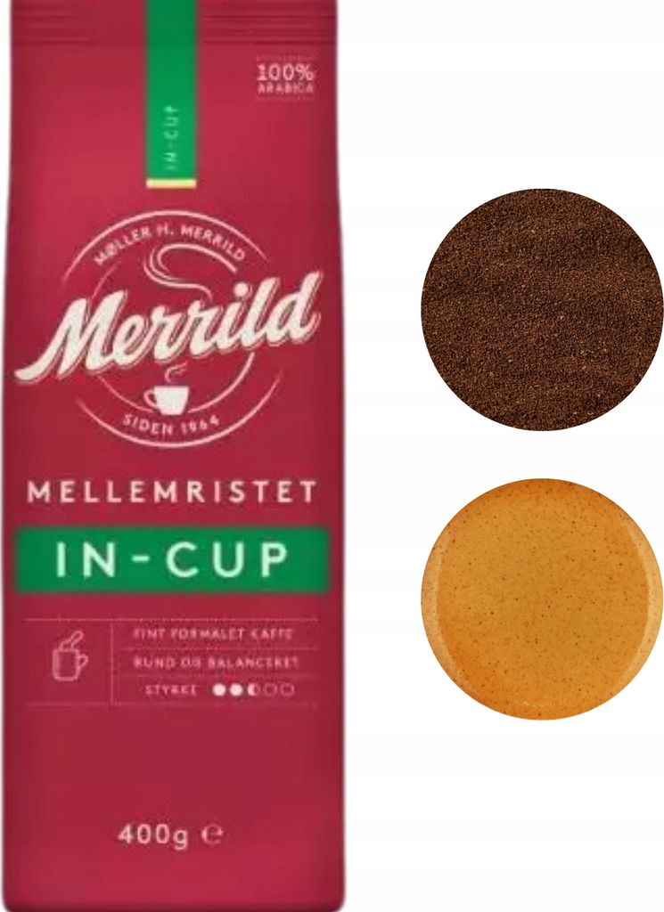 Merrild, gemalen koffie voor de koffiezetapparaat, 400 gram Productafbeelding 
