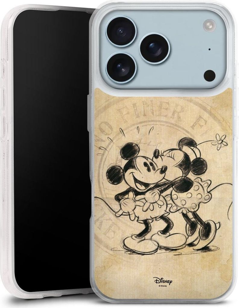 DeinDesign Handyhülle für Apple iPhone 17 Pro Silikon Hülle Case Smartphone Schutzhülle Mickey Mouse Minnie Mouse Vintage