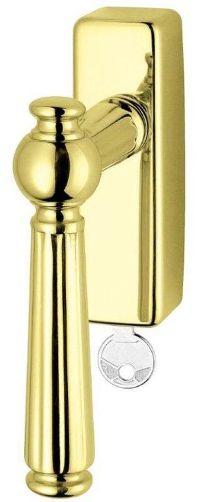 Enrico R984 GHIDINI Fenstergriff (Ausführung: abschließbar, Oberfläche: Messing M1 - poliert) Ausführung: abschließbar Oberfläche: Messing M1...
