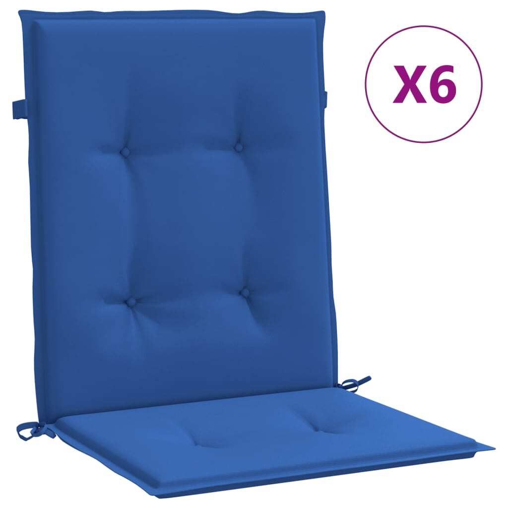 Gartenstuhlauflagen für Niedriglehner 6 Stk. 100x50x3 cm