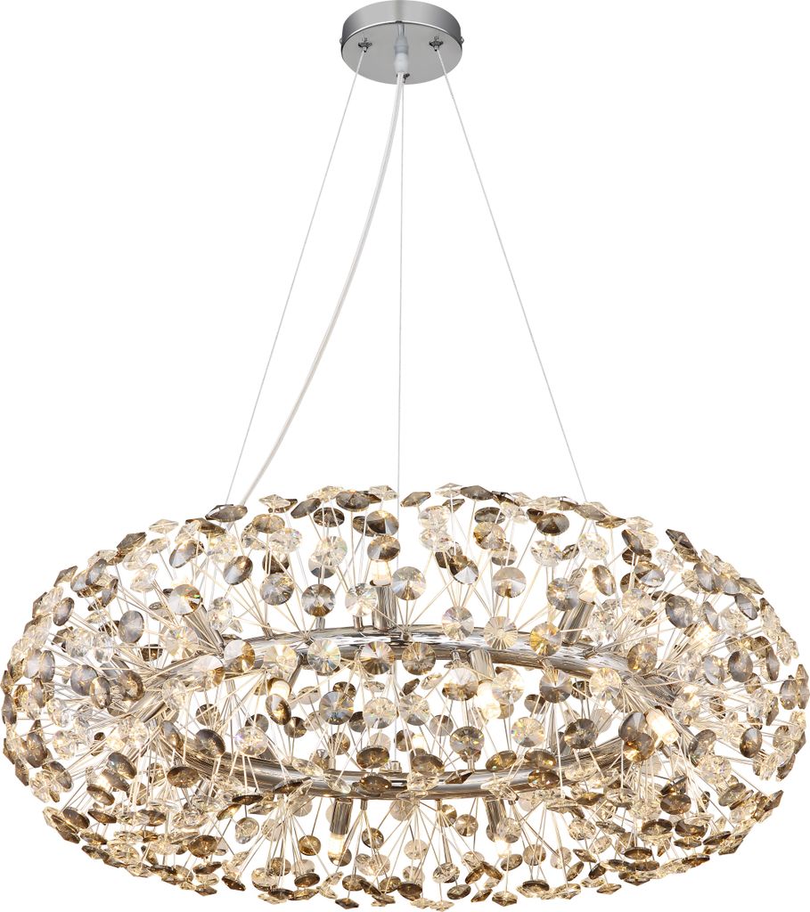 Globo Lighting Luster Metall verchromt, 20x G9 LED