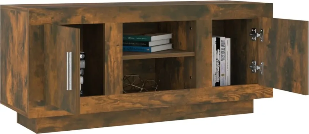 Mobile Supporto TV Maison Exclusive 102cm Rovere - Legno Multistrato - 4