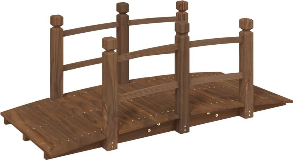 Zahradní most se zábradlím 150x67x56 cm Smrkový masiv Obrázek produktu 